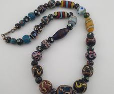 Antique MultiColor Venetian Style Mix Glass Beads Necklace