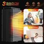 Electric Space Heater with Fan - 1500W Heaters Portable Small Room Heater Low Noise, Remote Control, Smart Timer, 3Heat Settings, Realtime Temperature Image 5