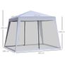3x3m Outdoor Gazebo Party Tent Sun Shelter with Mesh Screen Walls Image 3
