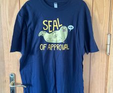 Funny 'Seal of Approval' Cotton T-Shirt XL