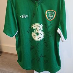 Ireland 2012-2013 Umbro Home Jersey SIGNED