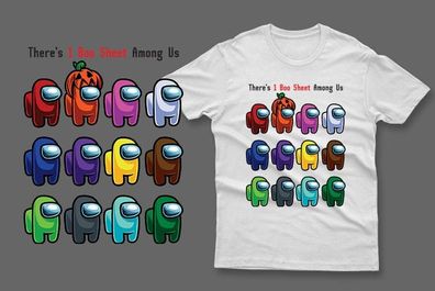 There is 1 boo sheet among us t-shirt impostor among us t-shirt impostor t-shirt