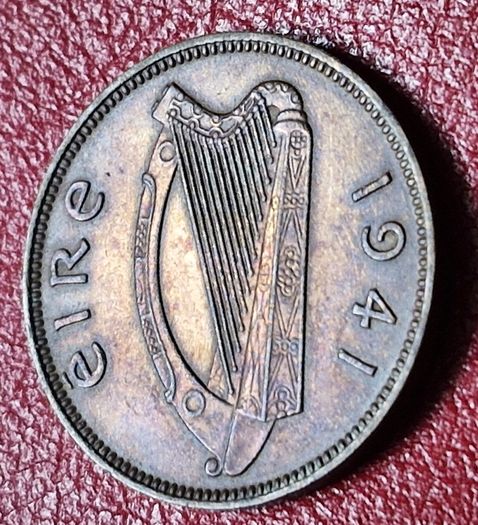 Ireland 1941 Farthing Beautifully Toned coin