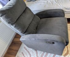 Grey fabric recliner from EZ Living furniture