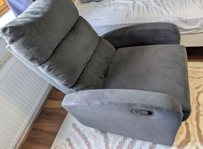 Grey fabric recliner from EZ Living furniture