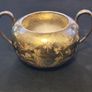 Sheffield Vintage Sugar Bowl Etched Antique Made in England Marked Image 3