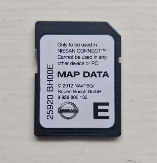 Nissan GPS memory card