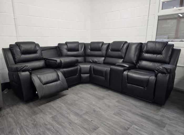 MESSIVE SALE ON RECLINER COUCHES.Drop down cupholders with  wireless chargers and USB ports. Corner Couches and 3+2 sets instock