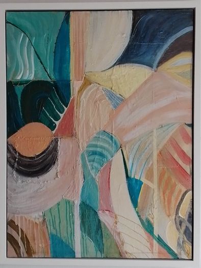 Large Original Abstract Painting Contemporary Art Modern Irish abstract art Framed Warm Art Deco Art