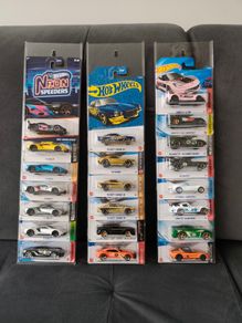 Acrylic Wall Display Shelf 3-Pack for 1:64 Model Cars Wall-Mounted with 3M Tape & Screws