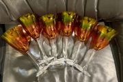 Cristal Mode Italian wine 6 glasses / goblets
