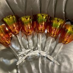 Cristal Mode Italian wine 6 glasses / goblets