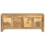 Coffee Table with 4 Drawers 90x50x35 cm Solid Mango Wood Image 4