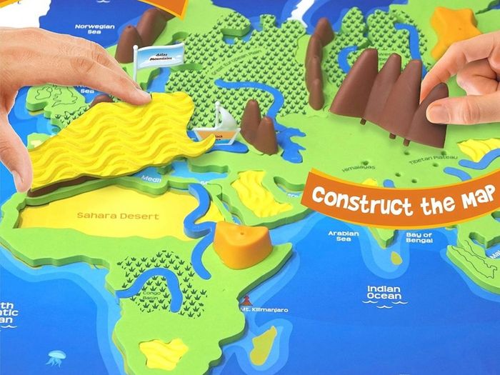 Imagimake Mapology Physical Features of World - 3D World Puzzle & Jigsaw for Kids
