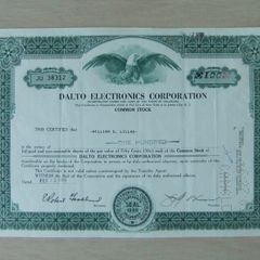Old Shares Certificate