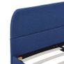 Bed Frame Blue Fabric 135x190 cm Image 6