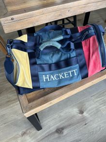 Hackett London Heritage Colour-Block Duffle Bag / Weekend Holdall