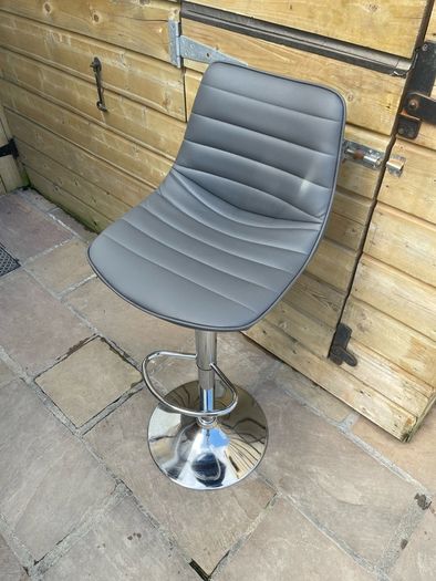 Grey Faux Leather Salon Chair