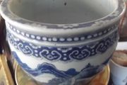 a large antique chinese bowl in two half date 1760