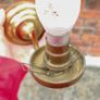 Two Brass Wall Lights (with No Light Covers). Image 5