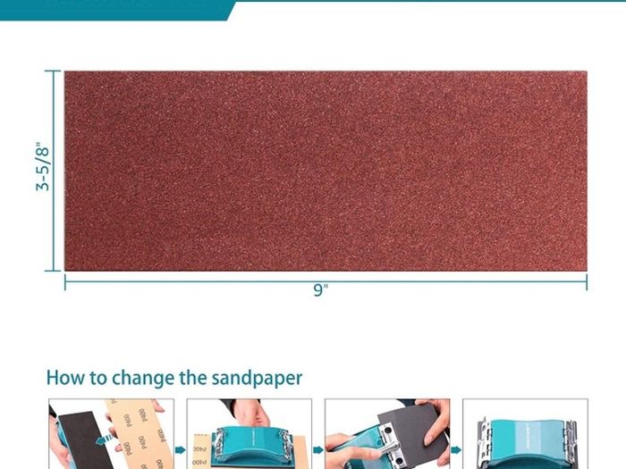 Sand Paper 65PCs, Sandpaper for Wood, 80-600 Grit Sandpaper Assortment Kit with Sanding Block, Sand Sponges 40/80/120/160 Grit, Alumina Sand Paper for Wood, Metal Sanding, Paint Finishing (FREE POSTAGE)