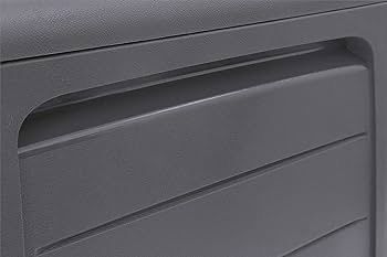 NEW SALE | 270L Outdoor 65% recycled Garden Furniture Storage Box Graphite Wood Panel Effect | Fade Free | All Weather Resistant