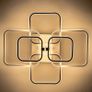 LED Dimmable Ceiling Lights with Remote, Chandelier Ceiling Light with 6 White Squares, Flush Mount Ceiling Lamp for Living Room Kitchen Office Bedroom Dining Room (FREE POSTAGE) Image 4