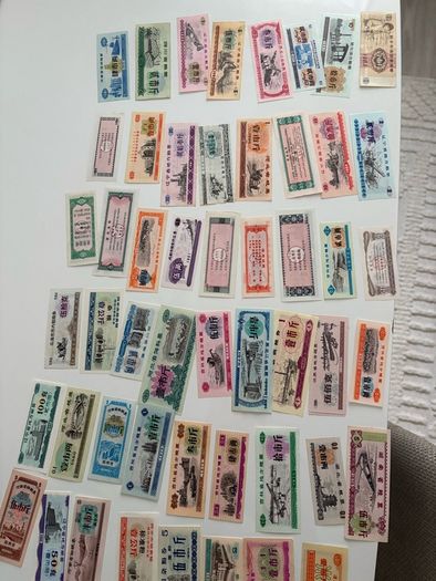 101 PCS Food Coupon, China Different Real Food Banknotes, Mix Grade Lot Chinese Old Rice Bill Meat Banknote Stamp, Rare 1965-1991