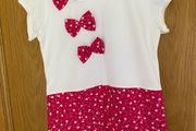 Girl's Brand New White and Pink Short Sleeve Top | Size 2-3 years