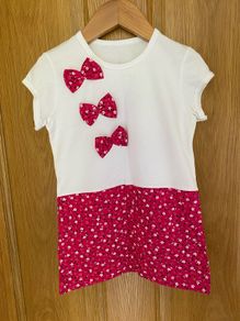 Girl's Brand New White and Pink Short Sleeve Top | Size 2-3 years