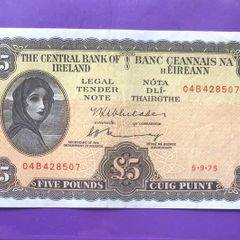 Irish five pound lavery note