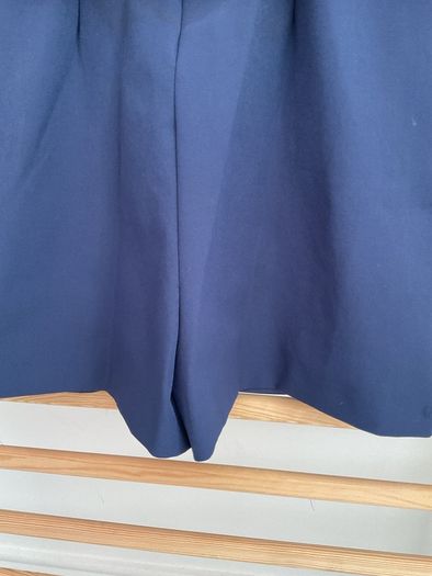 dress Zara size medium dress front playsuit back navy with blue frilled top