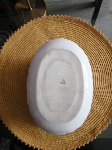 Vintage/ antique Gravy Boat Attached Underplate  France