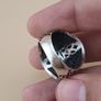 Handcrafted Vintage-Inspired Agate Ring 925 Sterling Silver Image 8