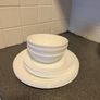 IKEA White Dinnerware Set + Cutlery Image 2