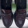 Gabor burgundy patented loafer shoes Image 2