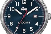 Lacoste analog quartz watch for men with silver stainless steel strap - 2011022