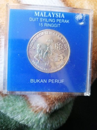 1989 Malaysia Silver Proof 15 Ringgit Coin