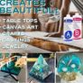 16 Oz. Art Resin, Crystal Clear Resin Kit, Epoxy Casting and Coating for Art, Jewelry, Tumblers, River Tables, Easy Mix 1:1 Resin Epoxy with Sticks, Graduated Cups and Gloves (FREE POSTAGE) Image 4