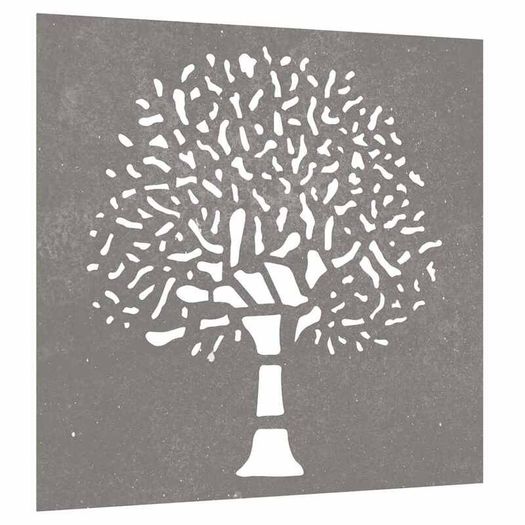 Corten Steel Tree Wall Art Garden Decoration 55 x 55 cm