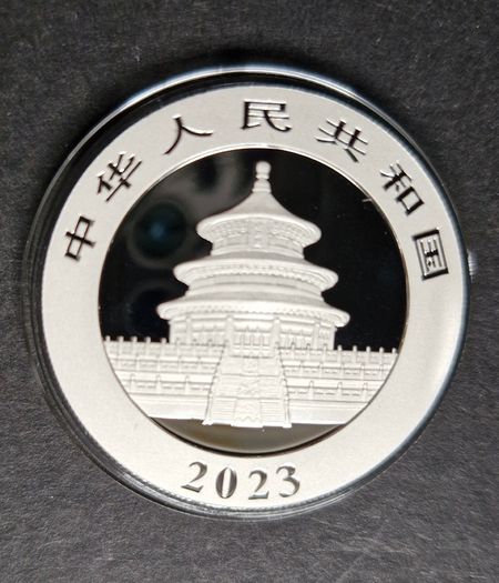 2023 Panda 30 Gram Silver .999 BU coin