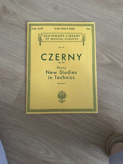 Czerny Op.849 Schitmer's library of musical classics piano book