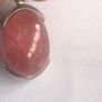 rose quartz stone in silver pendent Image 8