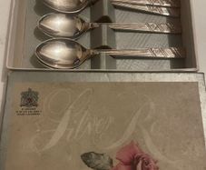 Antique six viners coffee spoons