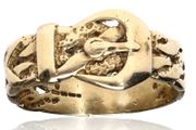 Gents 9k Gold buckle ring