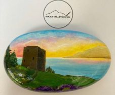 Hand painted Loch Urquhart Rock