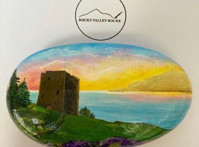 Hand painted Loch Urquhart Rock