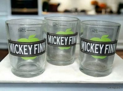 Trio Of Vintage 'Mickey Finn' Glasses