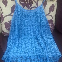 Zara lace vest top cornflour blue size M (12)