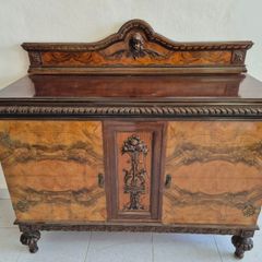 Antique Spanish Sideboard with Intricate Carvings